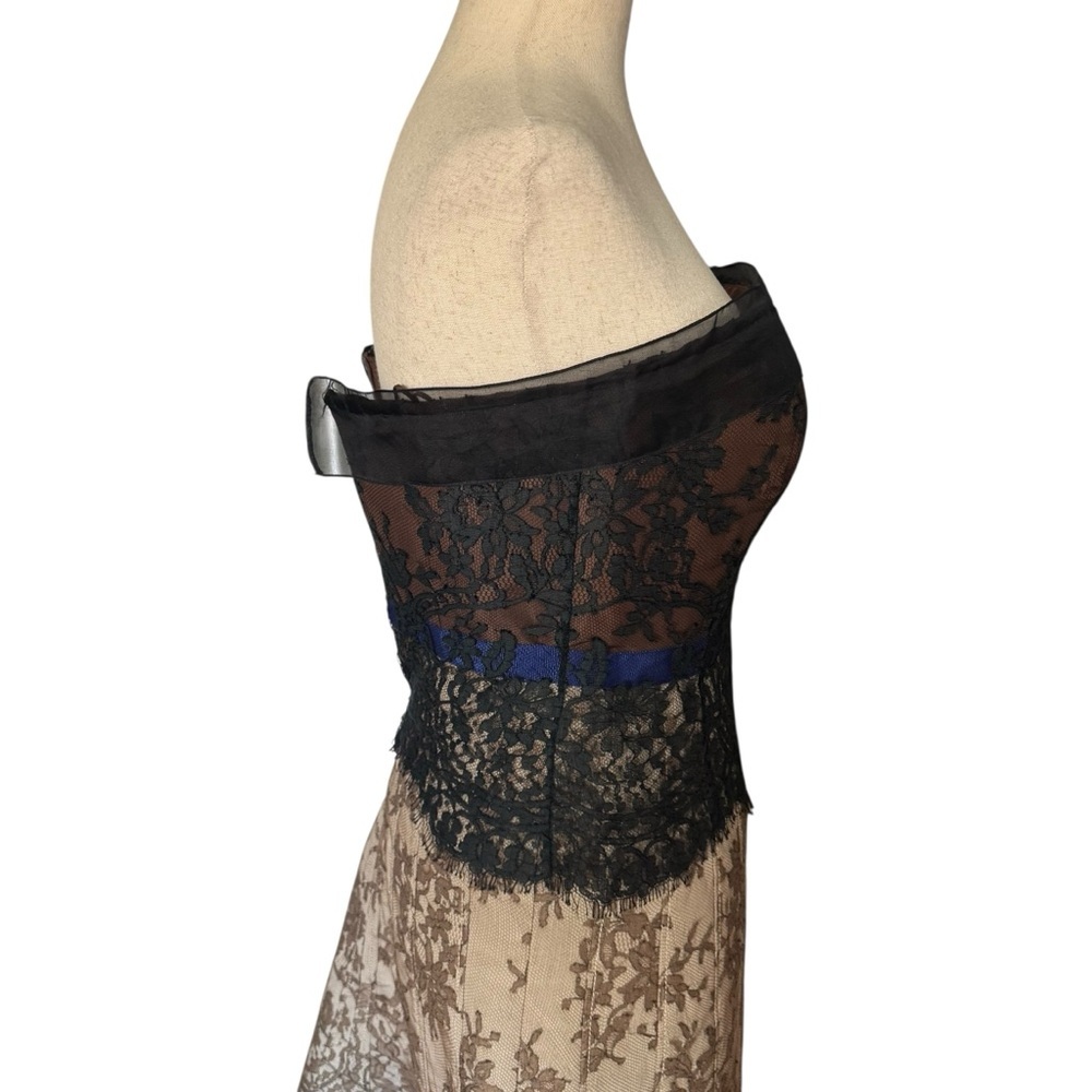 Carolina Herrera Lace Strapless Silk Dress Formal Evening Elegant sz 2 - Picture 10 of 14